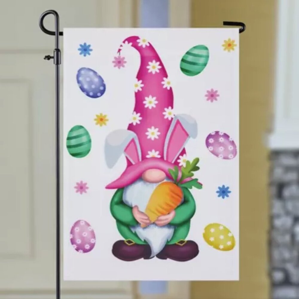 Seasonal Garden Gnome Outdoor Lawn Flags - Set of 4 | Holiday | Decor - Picture 2 of 4